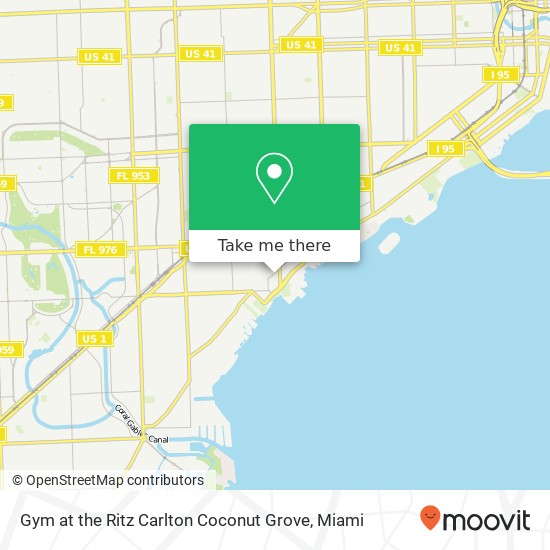Mapa de Gym at the Ritz Carlton Coconut Grove