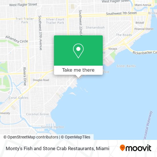 Mapa de Monty's Fish and Stone Crab Restaurants
