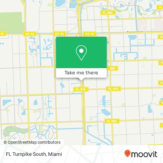 FL Turnpike South map