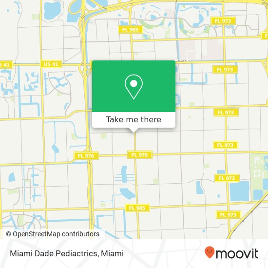 Miami Dade Pediactrics map