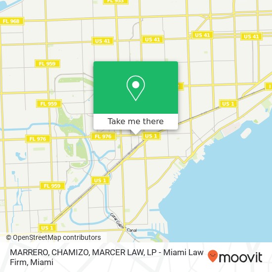 MARRERO, CHAMIZO, MARCER LAW, LP - Miami Law Firm map