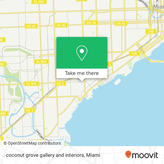 coconut grove gallery and interiors map
