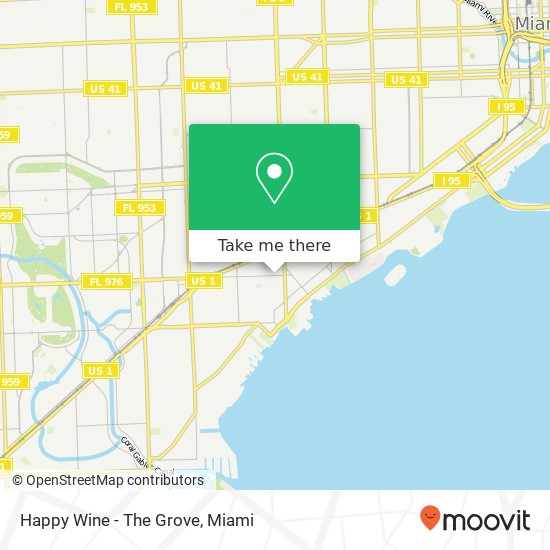 Happy Wine - The Grove map
