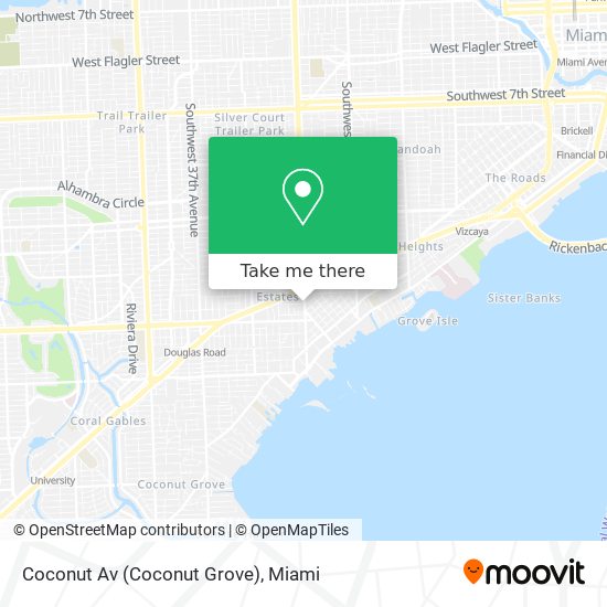 Coconut Av (Coconut Grove) map