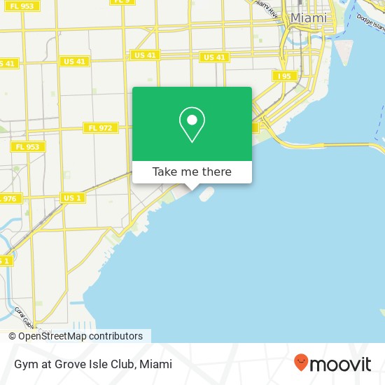 Gym at Grove Isle Club map