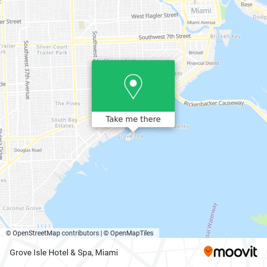 Mapa de Grove Isle Hotel & Spa