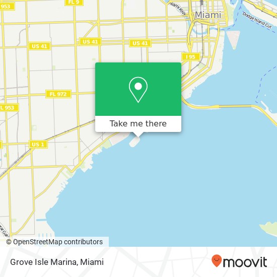 Grove Isle Marina map