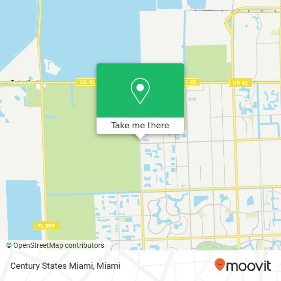 Mapa de Century States Miami