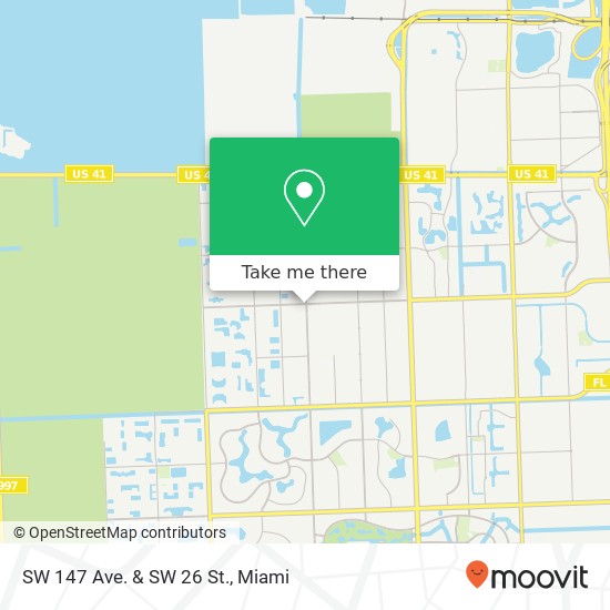 SW 147 Ave. & SW 26 St. map
