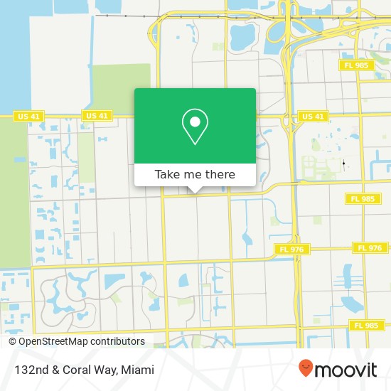 132nd & Coral Way map