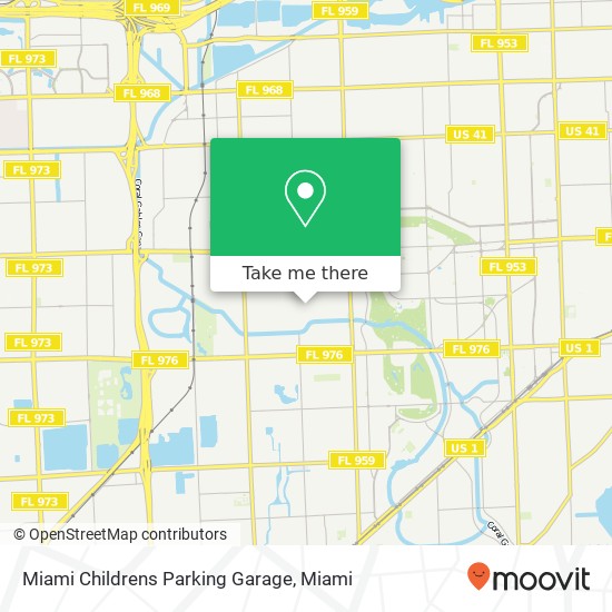 Miami Childrens Parking Garage map