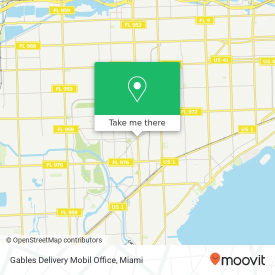 Mapa de Gables Delivery Mobil Office