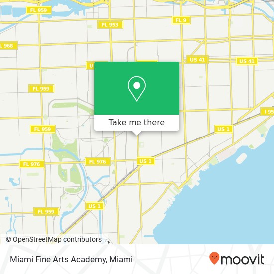 Mapa de Miami Fine Arts Academy