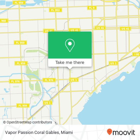 Vapor Passion Coral Gables map