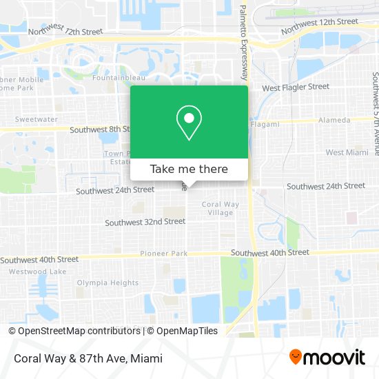 Coral Way & 87th Ave map