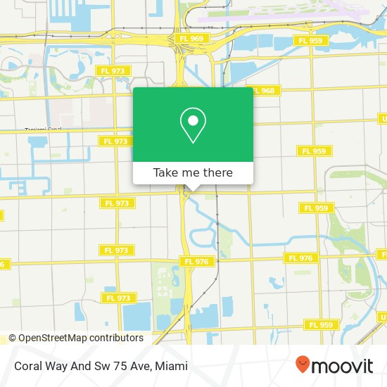 Coral Way And Sw 75 Ave map