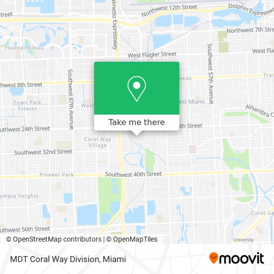 MDT Coral Way Division map