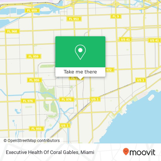 Executive Health Of Coral Gables map