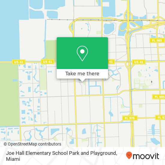Joe Hall Elementary School Park and Playground map