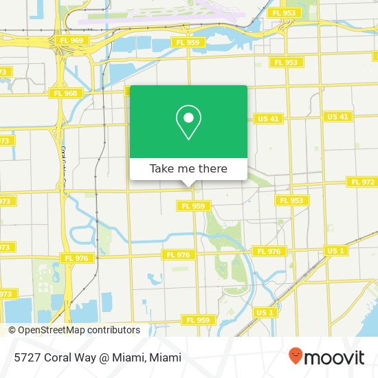 5727 Coral Way @ Miami map