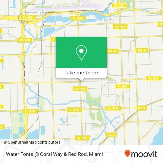 Water Fonts @ Coral Way & Red Rod map