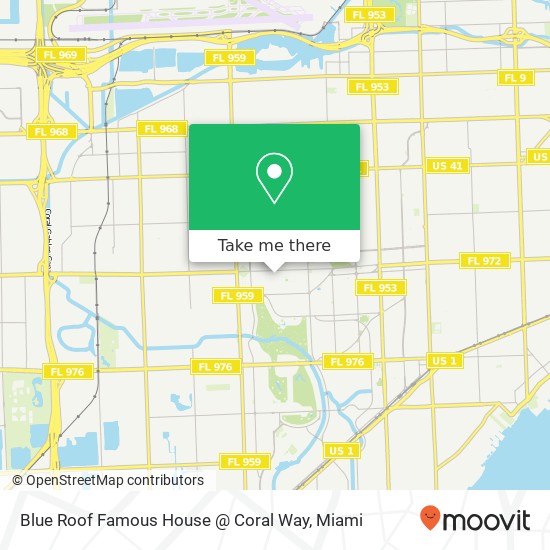 Mapa de Blue Roof Famous House @ Coral Way