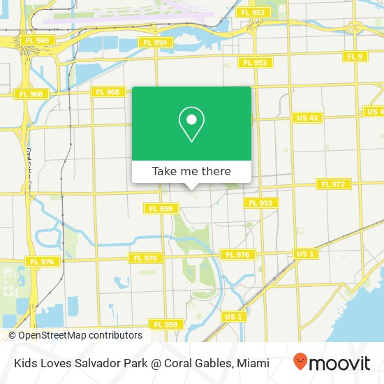 Kids Loves Salvador Park @ Coral Gables map