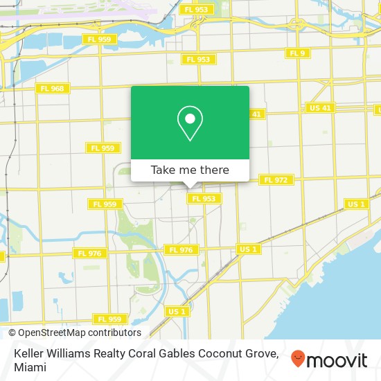 Keller Williams Realty Coral Gables Coconut Grove map