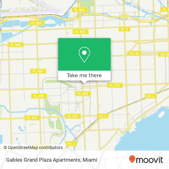 Mapa de Gables Grand Plaza Apartments