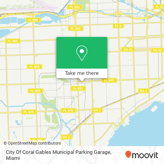 Mapa de City Of Coral Gables Municipal Parking Garage