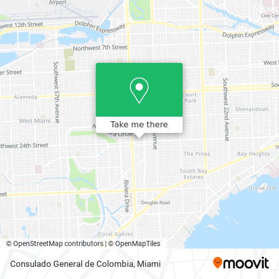 Mapa de Consulado General de Colombia
