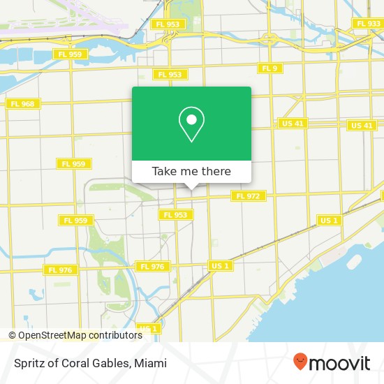 Spritz of Coral Gables map