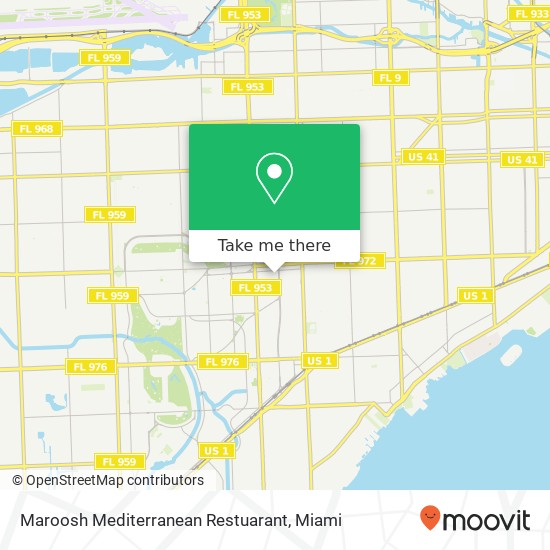 Mapa de Maroosh Mediterranean Restuarant