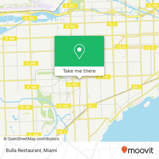 Bulla Restaurant map
