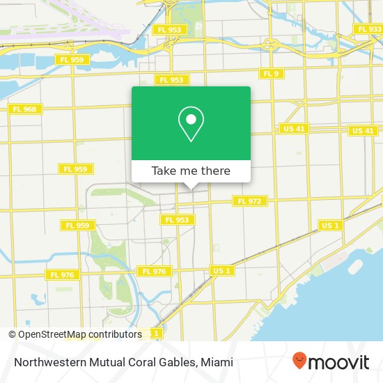 Northwestern Mutual Coral Gables map