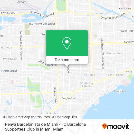 Mapa de Penya Barcelonista de Miami - FC Barcelona Supporters Club in Miami