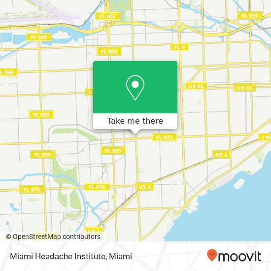 Mapa de Miami Headache Institute