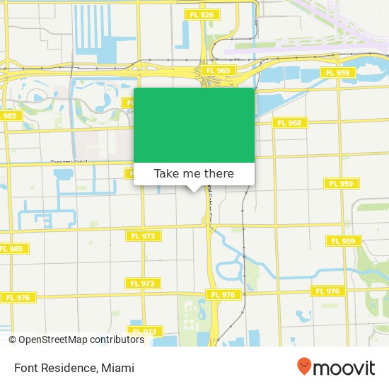 Font Residence map