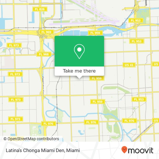 Latina's Chonga Miami Den map