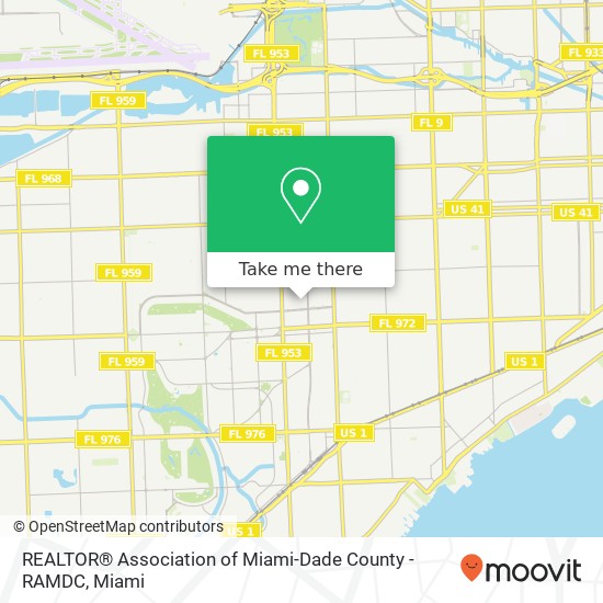 REALTOR® Association of Miami-Dade County - RAMDC map