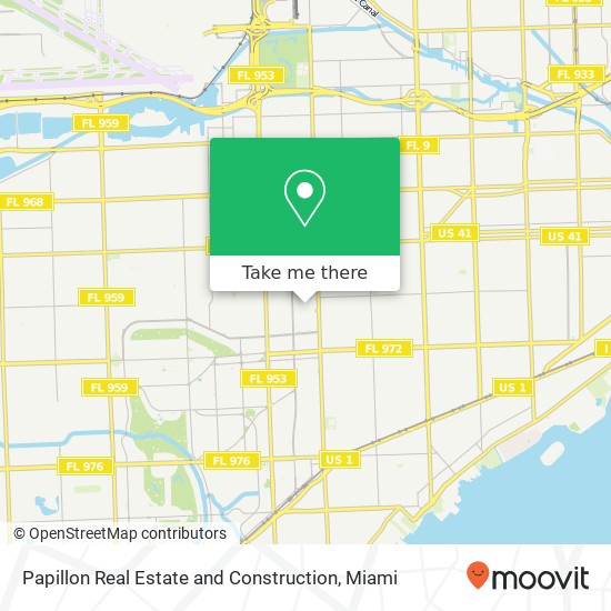 Mapa de Papillon Real Estate and Construction