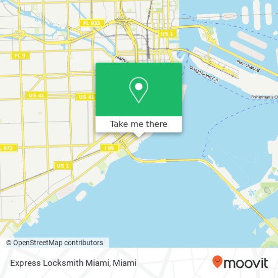 Mapa de Express Locksmith Miami