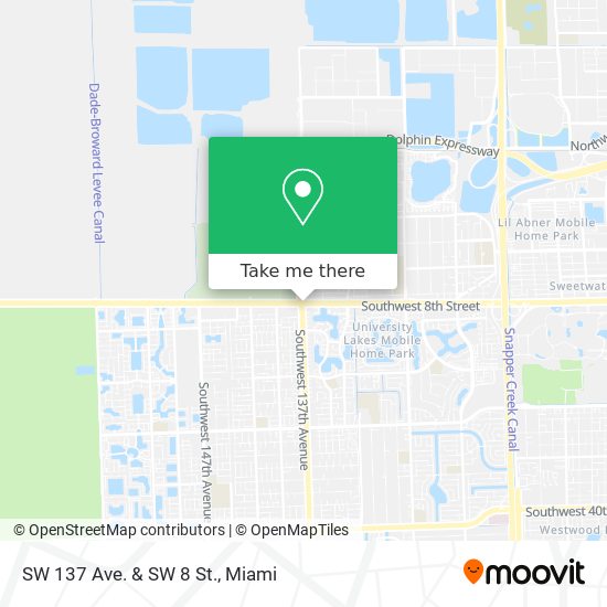 SW 137 Ave. & SW 8 St. map