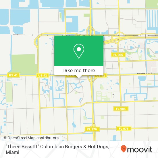Mapa de "Theee Bessttt" Colombian Burgers & Hot Dogs