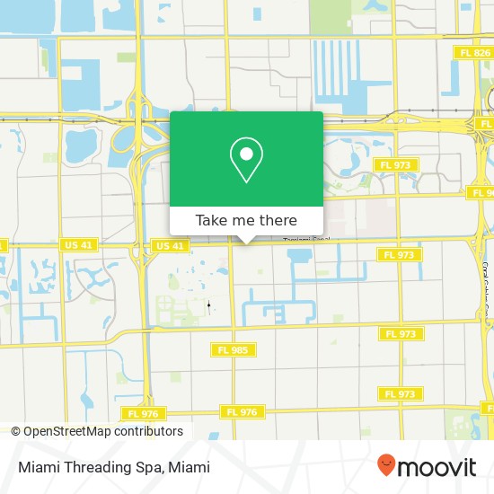 Miami Threading Spa map