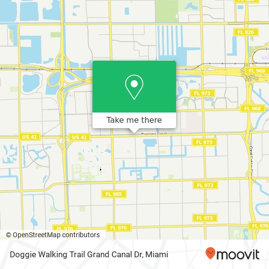 Doggie Walking Trail Grand Canal Dr map