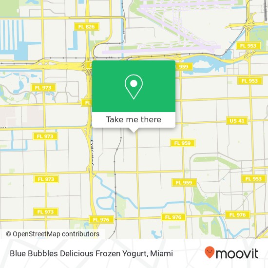 Blue Bubbles Delicious Frozen Yogurt map