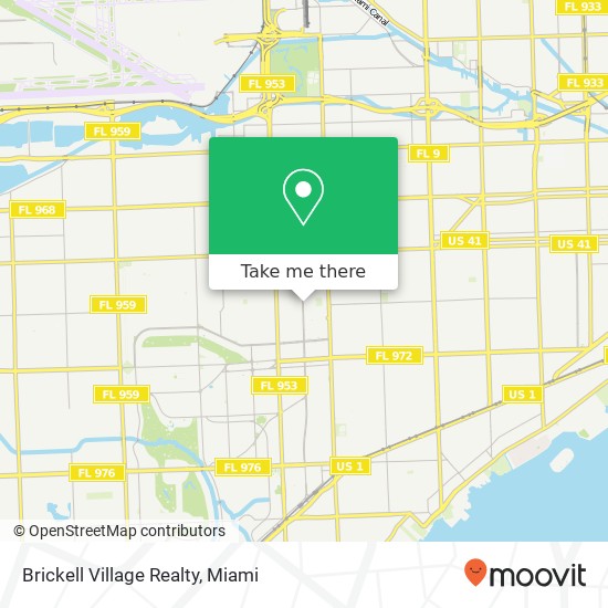 Mapa de Brickell Village Realty