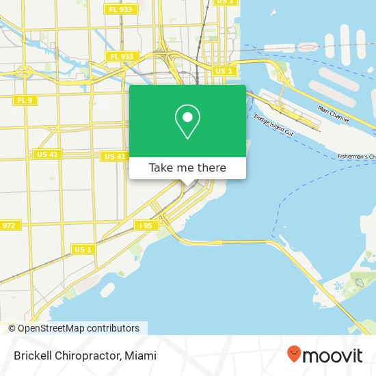 Brickell Chiropractor map