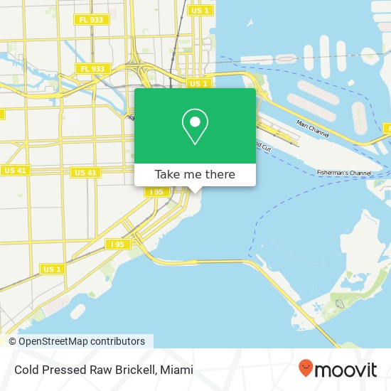 Cold Pressed Raw Brickell map